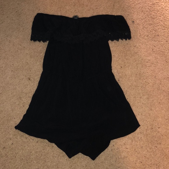 Forever 21 Pants - Plus Size Black Romper Off the Shoulder Forever 21